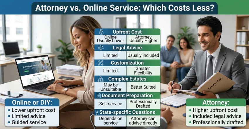 Attorney vs. Online Service: Which Costs Less?